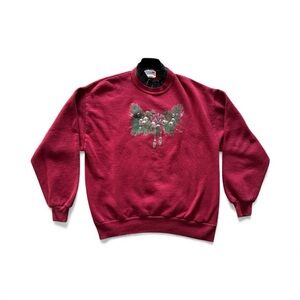 Morning Sun Vintage Turtleneck Christmas Sweater Women Size Large